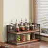 Estante de especias para cocina, organizador multifuncional de condimentos para encimera, almacenamiento doméstico de aceite, sal, salsa y vinagre, organizador de utensilios de cocina