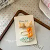 Tecido Coreano Laço Fofo Flor Laço Feito à Mão Presilha de Cabelo Infantil Presilha de Cabelo de Bebê Pedaços de Cabelo Acessório de Cabeça