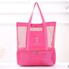 Bolsa de Ombro Portátil Bolsa de Piquenique de Camada Dupla Bolsa Térmica Portátil para Almoço ao Ar Livre Bolsa Esportiva com Separação de Seco e Molhado