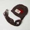 Otoño e invierno Nuevo gorro Lei Feng tejido para mujer, cálido, con protección para las orejas, lindo, con puntera, hecho a mano, tejido, con borla, de lana