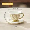 Juego de Taza y Platillo de Café de Cerámica Lujo Ligero Diseño de Nicho Tazas para el Té de la Tarde Hogareño Regalos Prácticos para Mudanzas Souvenir