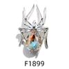 Explosões de Halloween arma liga preta aranha joia de unha broca super flash gota d'água aranha metálica unha diamante atacado