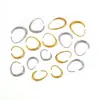 Pendientes Transfronterizos de Acero de Titanio Chapados en Oro de 18 Quilates para Mujer, Pendientes de Aro Lisos Geométricos, Pendientes de Alta Gama, Lujo Ligero, Sensación de Alta Gama, Verano