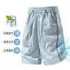 Nailon Seda de Hielo TranspirableNuevos Pantalones de Nailon Seda de Hielo de Verano para Hombre, Pantalones de Cinco Puntos para Hombre, Pantalones Casuales para Hombre, Pantalones Deportivos de Secado Rápido para Hombre