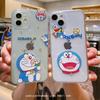 Funda de Doraemon para Apple 13 con dibujos animados para iPhone 12 Pro Max, cobertura total, transparente, resistente a caídas, 14 pulgadas