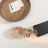 Colgante de Gato Kt de Madera Sintética de Moda Lanyard para Teléfono con Clip Llavero para Coche Accesorio Universal para Funda de Teléfono