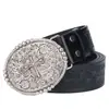Cinturón Vaquero Occidental Transfronterizo, Estilo Nuevo con Hebilla Grande de Cabeza de Toro, Cinturón de Moda Juvenil, Cinturón para Ropa Exterior Estilo Callejero Americano