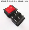 Interruptor Basculante KCD4 Basculante Botón de Encendido/Reinicio 4 Pines 6 Pines 2 Posiciones 3 Posiciones con Luz 16A250V Interruptor Basculante