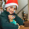 Adesivos de Tatuagem para Festa de Inverno Série Azul Pinguim Boneco de Neve Árvore de Natal Tatuagens Temporárias para Fantasia de Festa