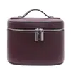 Bolsa de Cosméticos de Cuero de Alta Gama con Patrón de Lichi, Bolsa de Almacenamiento Portátil de Gran Capacidad para Viaje, Estuche de Maquillaje Portátil Multifuncional