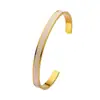 Pulsera de brazalete esmaltada dorada y turquesa Diseño elegante minimalista Ajustable Acabado suave Brazalete para mujer Joyería ligera y elegante para ocasiones casuales o formales Regalo perfecto