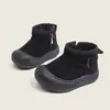Zapatos de Algodón para Niños, Botas de Nieve Cálidas de Invierno, Forro de Felpa, Engrosados, Suelas Suaves Sólidas, Antideslizantes e Impermeables, Modernos y Versátiles para 1~7 Años