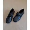 Couro de Ovelha Macio~Sapatos Planos de Velcro de Couro Genuíno Retrô para Mulheres 2026 Novos Sapatos Mary Jane de Couro Versáteis e Confortáveis