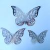 Pegatinas de Pared de Mariposa Hueca 3D Transfronterizas Láser Coloridas Realistas Tridimensionales Mariposa Decoración del Hogar Pegatinas de Pared