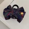 Pinza para el Cabello de Tela Estilo Británico Clásico, Pinza para el Cabello de Lazo Cuadros Retro, Pinza de Tiburón de Alta Gama, Pasador, Accesorio para el Cabello