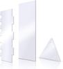3 PCs transparente acrílico raspador de bolo retângulo dente de serra e triângulo combinação cozinha ferramentas de cozimento