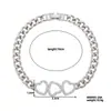 Pulsera de Corazón Cruzado de Cobre con Incrustaciones de Circonita, Cadena Cubana Gruesa de Trabajo Pesado, Pulsera de Corazón de Melocotón con Incrustaciones de Pedrería
