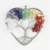 Amatista Verde Polvo Dorado Cristal Ágata Rojo Grava Multicolor Corazón Plateado Árbol de la Vida Colgante Cruz Amazónica Joyería de Comercio Exterior Transfronterizo