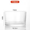 Vaso de Vidrio Grueso Simple para Velas Vaso de Vidrio Transparente para Velas Vaso para Velas de Aromaterapia DIY Adornos para Portavelas de Dormitorio