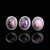 Jingdian joias ametista natural oval caixa mágica joias diy acessórios únicos acessórios para pulseira pingente atacado