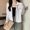 Blazer Corto de Moda Elegante de Diseño Nicho Chic Estilo Coreano 2025 Traje de Viajero para Mujer