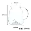 Kaikyo Cristal Transparente Hervidor de Agua Fría para Beber Agua Versión de Lujo Ligero Simple Moderno Hervidor de Agua Tetera