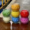 Vela colorida de adoração a Buda 24 horas lâmpada de manteiga de lótus vidro plano colorido tamanho grande fique tranquilo compensação de perda de adoração a Buda