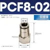 Conector Rápido com Rosca Interna PCF para Mangueira de Ar Pneumática Conector Reto PCF4-M5/6-01/8-02/10-03/12-04