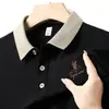 Transmisión en Vivo de Nuevas Camisas Polo de Manga Corta para Hombre de Verano con Bordado, Camisetas de Estilo Delgado de Negocios, Transpirables y Amigables con la Piel, Disponibles para Dropshipping