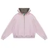 Sudadera con capucha y cremallera estilo americano con estampado de leopardo para cruzar la frontera, chaqueta personalizada para hombre y mujer, otoño e invierno, holgada, moderna, deportiva