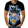 Nueva Tendencia de Explosiones en AliExpress Súper Popular Animación Serie Dragon Ball Camiseta para Hombre Impresión Digital 3D Fabricantes de Origen