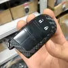 Funda de Silicona con Patrón de Fibra de Carbono para Llave de Coche JEEP Chrysler Dodge Smart, Moda para Funda de Llave de Coche JEEP