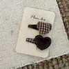 Estilo Coreano Novo Desenho Animado Coelho Presilha de Cabelo Infantil Tecido Urso Fofo Xadrez Menina Doce Franja Presilha Lateral Presilha BB