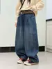 Estilo Novo Outono e Inverno Jeans para Meninas Médias e Grandes Roupas Infantis Crianças Meninas Jeans Banana Solto Plus Velvet Emagrecedor
