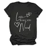 El amor es todo lo que necesitas Amazon eBay Estación Independiente Camiseta Casual Cómoda para Mujer Cuello Redondo Manga Corta