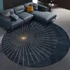 Tapete redondo resistente a manchas para escritório, computador, e-sports, cadeira giratória, mesa de jantar basculante, banqueta de estudo, tapete redondo de chão para quarto