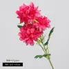 Cravos Artificiais de 3 Cabeças em Haste Única Presente para o Dia dos Professores Dia das Mães Decoração de Mesa para Casa Flor Falsa Flor Artificial