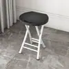Taburete plegable de plástico, portátil para uso doméstico, taburete pequeño para adultos, taburete alto para exteriores, taburete redondo simple engrosado, silla para dormitorio