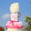 Saias para Cachorro Feitas Sob Medida de Fábrica, Roupas de Gato para Primavera e Verão, Acessórios para Cachorro, Saias de Gaze, Ursinho com Tema de Amor, Bichon, Corgi