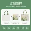 Bolsa de lona personalizada con margaritas pequeñas, logo personalizado, bolsa de lona de gran capacidad para el trabajo, bolsa de regalo, bolsa para reuniones corporativas