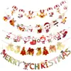 Novos Suprimentos de Decoração de Natal Bandeiras de Desenho Animado e Bandeiras Coloridas Decoração de Cena de Atmosfera Natalina Bandeiras de Papel Penduradas Atacado