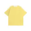 Top Unissex de Algodão Puro Color Blocking Manga Curta 260g Verão Tendência Marca Design Ins Desenho Camiseta Solta