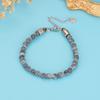 Moda Europeia e Americana Novo Exquisito Miçangas Feito à Mão Olho de Tigre Natural Turquesa Aço Inoxidável Aço Titânio Pulseira de Casal Espiral