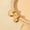 Brincos de Bicho-da-Seda Design Retrô "Ode" Sentido Avançado Simples Versátil Temperamento Processo de Desenho de Fio Gancho de Orelha Banhado a Ouro