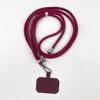 Set de Parches Fijos para Correa de Teléfono Móvil, Correa para el Cuello Ajustable, Soporte de Tarjeta para Teléfono Anticaídas, Accesorio Tejido Hecho a Mano