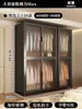 Armario de Acero Hogar Dormitorio Habitación de Alquiler Montaje Sencillo Estante de Hierro Armario Fuerte y Duradero Gabinete de Almacenamiento de Metal