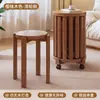 Novo Banquinho Jenga Estilo Chinês Pequena Mesa de Chá Doméstica Banquinho Redondo Empilhável Banquinho de Mesa de Jantar Moderna Banquinho de Madeira Maciça