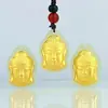 Colar com Cabeça de Buda de Jade Incrustada com Ouro Pingente de Cabeça de Buda Estátua de Buda Retrô Tendência Nacional Pingente para Homens e Mulheres Tráfego de Fonte Viva