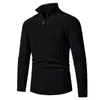 Otoño e Invierno Transfronterizo Nueva Ropa de Punto Moda Masculina Color Sólido Cuello Alto Ropa de Punto Cárdigan Cálido Casual Tops para Hombre