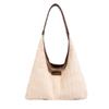 Bolsa Feminina de Grande Capacidade 2023 Nova Moda Casual Cor Sólida Bolsa de Ombro Textura de Verão Bolsa Renge Tote Bag